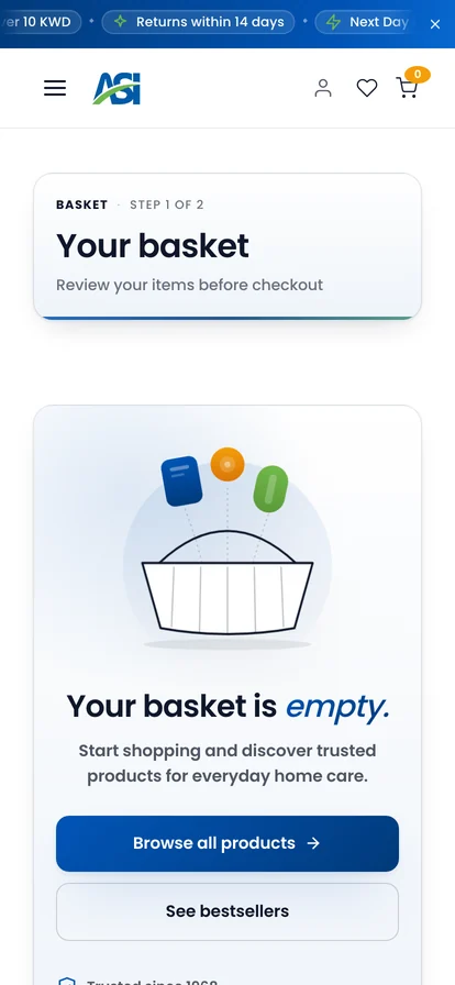 The basket on the live store.
